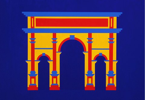 "Septimius Severus" Large oil painting in thin elegant frame. The painting has 
been exhibited in Rome.