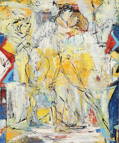 "Life on a cloud" Motif from Provence. Oil painting on canvas. Mounted in a silver frame.