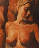 "Composition with a nude woman" Beautiful classic oil painting. Without frame.